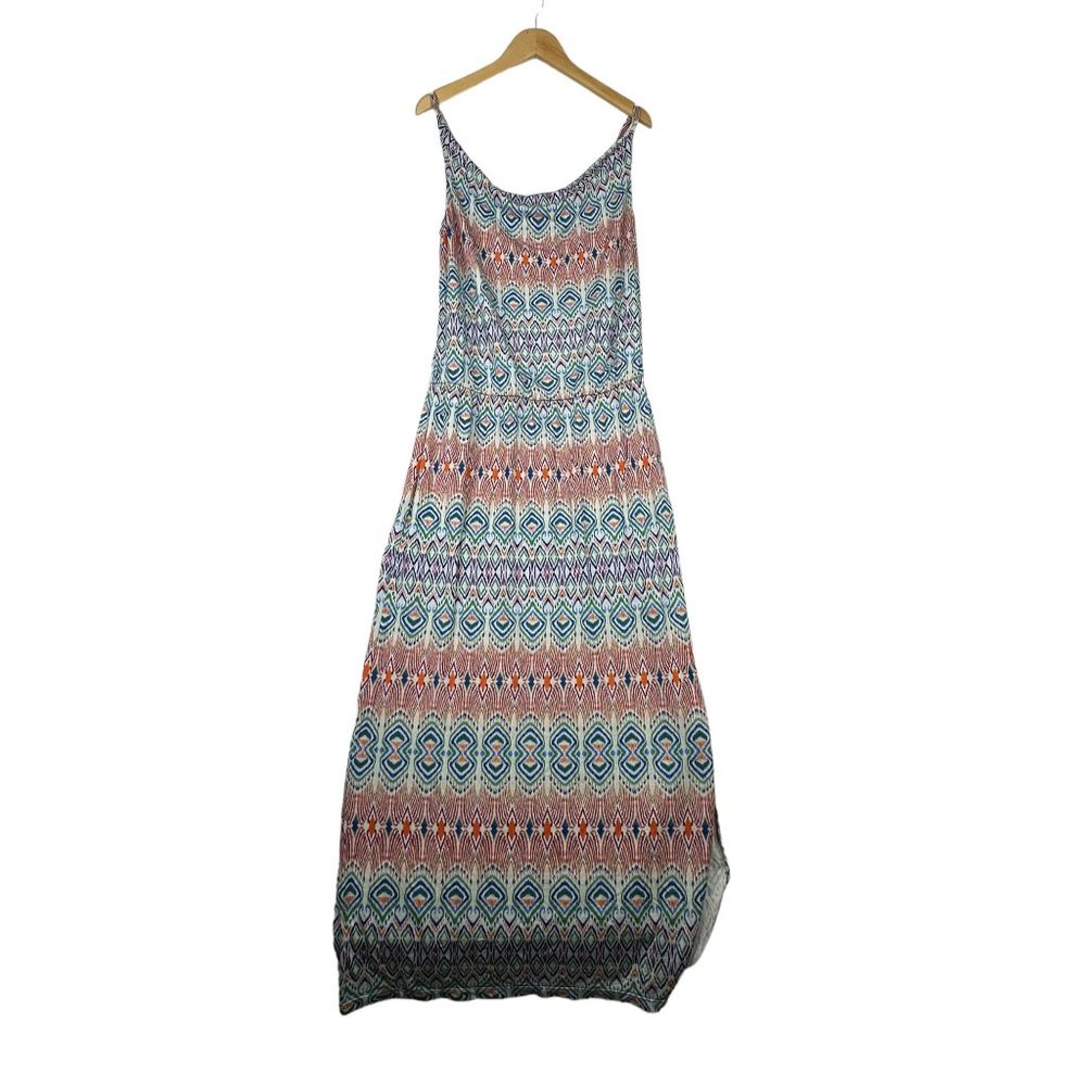 Cabi Womens Aztec Prink Maxi Dress size Medium Multicolor